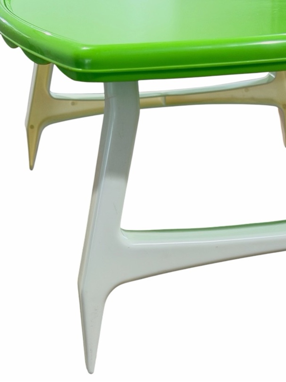 Vintage 70’s Blisscraft of Hollywood “Happy Time Tray” In Lime Green - Picture 7 of 16